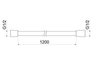 Душевой шланг Aquatek AQ2104CR хром-никель